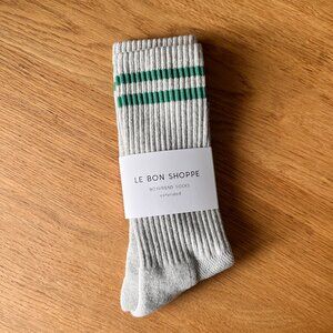 Brand New Le Bon Shoppe Men's Grey and Green Socks